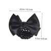 Didiseaon Professional Bun Bow Headdress Hair Snood Net Elastic Hair Net for Ladies Black Women view 2