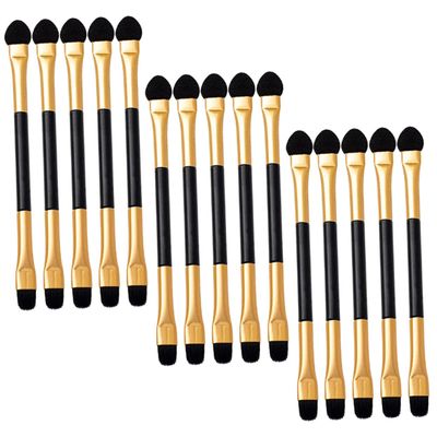 FOMIYES 15pcs Makeup Brush Set Double-sided Eyeshadow Applicators Comfortable Handle Versatile for Eye Nose Lip