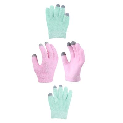 Beatifufu 2pairs Moisturizing Gel Gloves for Hand Care of Touchscreen Spa Mittens for Men and Women Infused for Soft for Home Use and Relaxation