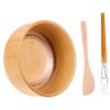 DIY Mask Bowl Set with Brush, Wooden 3 Piece Skincare Tool view 1