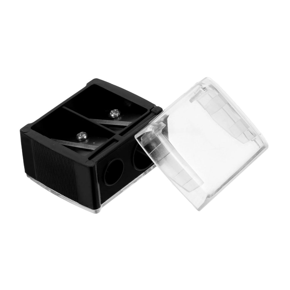 TOVINANNA 1pc Double Hole Pencil Sharpener for Lip Liner and Eyeliner Eyebrow Sharpener Easy to Use