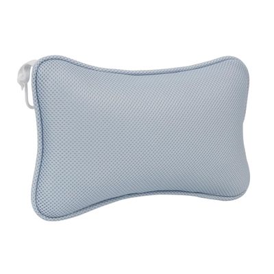 COLLBATH Non-Slip Bathtub Pillow with Suction Cups for Head and Neck Support Comfortable Mesh Cushion for All Bathtub Types Blue Color