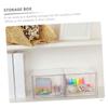 2Pcs Cosmetic Storage Boxes, Stackable PET Makeup Organizers for Desktops view 4