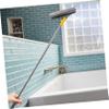 Alipis Shape Double-Sided Floor Scrub Brush Long Handle for Bathroom Kitchen Tile Cleaning Random Color view 3