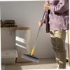 Alipis Shape Double-Sided Floor Scrub Brush Long Handle for Bathroom Kitchen Tile Cleaning Random Color view 4