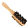 FRCOLOR 1pc Boar Bristle Beard Brush Handle Dual-sided Grooming Tool for Shredded Hair Softens and Detangles Facial Hair for Men Beard Care and Styling view 1