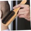 FRCOLOR 1pc Boar Bristle Beard Brush Handle Dual-sided Grooming Tool for Shredded Hair Softens and Detangles Facial Hair for Men Beard Care and Styling view 3