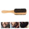 FRCOLOR 1pc Boar Bristle Beard Brush Handle Dual-sided Grooming Tool for Shredded Hair Softens and Detangles Facial Hair for Men Beard Care and Styling view 4