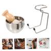Beatifufu Men's Shaving Brush Set Foaming Bowl Stand Barber Grade Shaving Tool for Men view 2