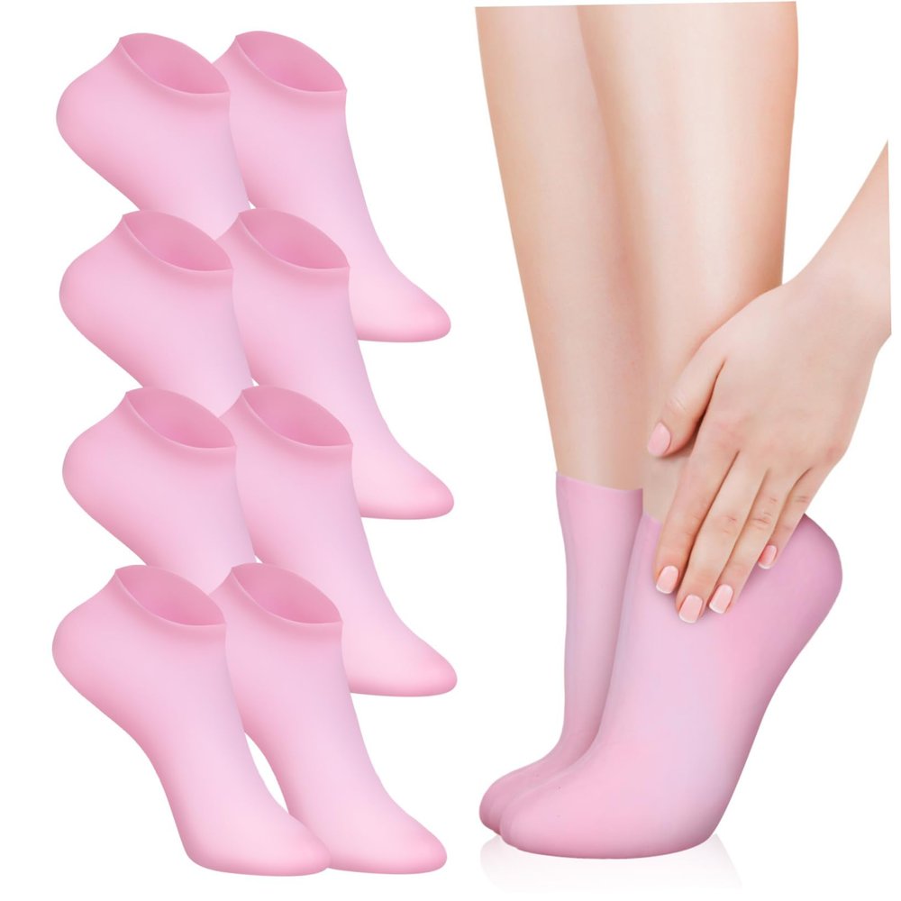 FOMIYES 5pairs Silicone Gel Moisturizing Socks for Women of Foot Care Socks for Dry Cracked Feet for Spa Use and Daily Hydration