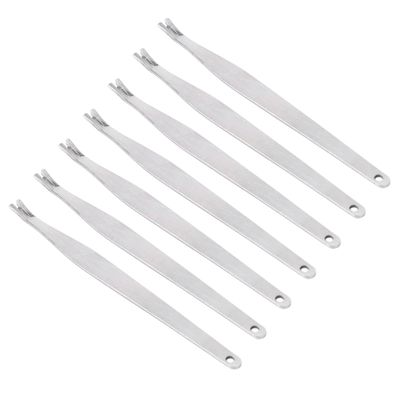 FOMIYES 40pcs Nail Dead Skin Forks Cuticle Remover Tool Manicure Pusher Tools Nail Art Stainless Steel