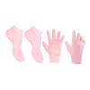 HONMEET Moisturizing Foot Socks and Exfoliating Hand Gloves Set Hydrating Callus Remover Eco-Friendly Comfortable Fit for Dry Skin Treatment Pink Color view 1
