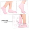 HONMEET Moisturizing Foot Socks and Exfoliating Hand Gloves Set Hydrating Callus Remover Eco-Friendly Comfortable Fit for Dry Skin Treatment Pink Color view 3