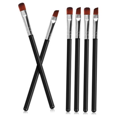 SKISUNO 6pcs Eyebrow Brush Angled Flat Eyebrow Tools for Precise Makeup Application for Travel and Everyday Use for Makeup