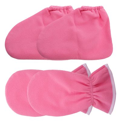 NOLITOY Paraffin Wax Mitts Booties 4pcs Hand Foot Set for Essential Oil Compatible
