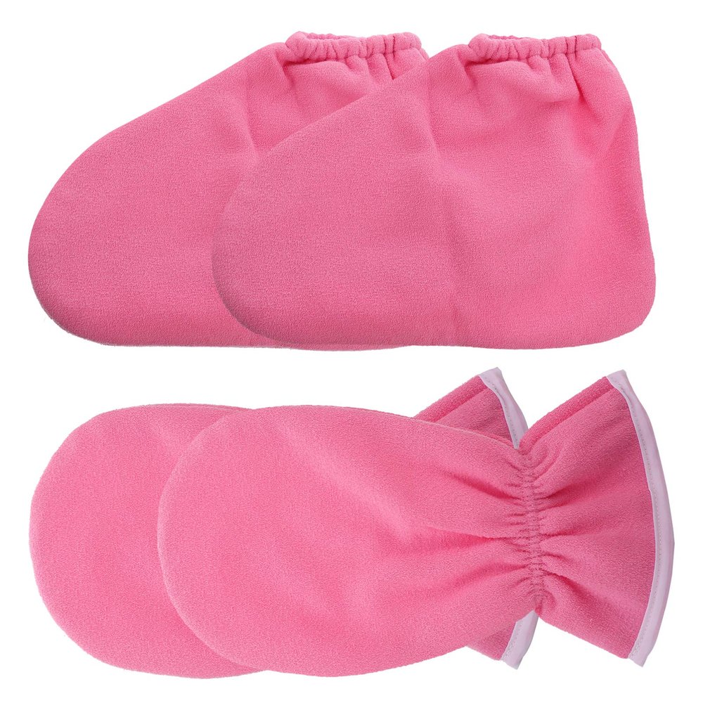 NOLITOY Paraffin Wax Mitts Booties 4pcs Hand Foot Set for Essential Oil Compatible