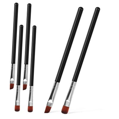FRCOLOR 6pcs Eyebrow Brush Professional Makeup Tools for Shaping Blending Filling Eyebrows Includes Angled Flat-tip Brushes for Effortless Application