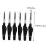 LALADEFIEE 6pcs Double-ended Eyelash and Eyebrow Combs Non-skid Handle for Everyday Makeup Application Compact Practical for Salon Home Use Black view 2