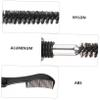 LALADEFIEE 6pcs Double-ended Eyelash and Eyebrow Combs Non-skid Handle for Everyday Makeup Application Compact Practical for Salon Home Use Black view 4