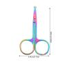 Baluue 2pcs Trimming Scissors for Eyebrow Nose Hair Beard Grooming Skin-Friendly Design for Use for Men and Women view 2
