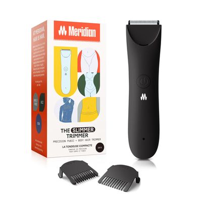 MERIDIAN Slimmer Trimmer Electric Razor for Women, Bikini Line & Pubic Hair Trimmer, Rechargeable & Waterproof, Painless, Flawless Shave for Sensitive Skin, Gentle, Quiet & Travel-Friendly, Onyx