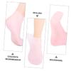 MERRYHAPY 1pair Exfoliating Moisturizing Foot Socks for Cracked Heels Sebs Dry Socks Softening Hydrating Treatment for Rough Skin Pink view 2