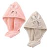 IWOWHERO 2pcs Cartoon Hair Drying Wrap Towel Hat Soft Absorbent Turban for Boys and Girls Adults Quick Drying Coral Fleece Bath Hair Wrap Pink Camel for Daily Use Travel Spa view 1