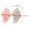 IWOWHERO 2pcs Cartoon Hair Drying Wrap Towel Hat Soft Absorbent Turban for Boys and Girls Adults Quick Drying Coral Fleece Bath Hair Wrap Pink Camel for Daily Use Travel Spa view 2