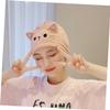 IWOWHERO 2pcs Cartoon Hair Drying Wrap Towel Hat Soft Absorbent Turban for Boys and Girls Adults Quick Drying Coral Fleece Bath Hair Wrap Pink Camel for Daily Use Travel Spa view 3