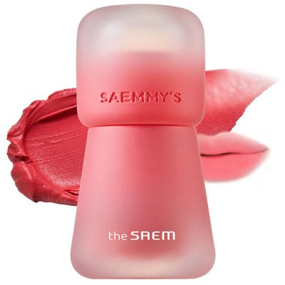 THESAEM Saemmy's Crema Velvet Tint - 04 Apple Bianco Red Coral - Korean Velvet Lip Tint Creamy Comfort Plumping Formula - Blurred Finish Long-Lasting Smooth Lips, 0.14 fl.oz.