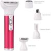 Hair Remover for Women,Painless Electric Shaver USB Rechargeable,Eyebrow Nose Trimmer,Body Waterproof Bikini Facial Hair Removal for Women (Pink) view 3