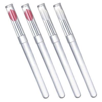 FRCOLOR Skin-friendly Silicone Eyeshadow Applicators Reusable Lip Brushes for Lipstick Cream Makeup