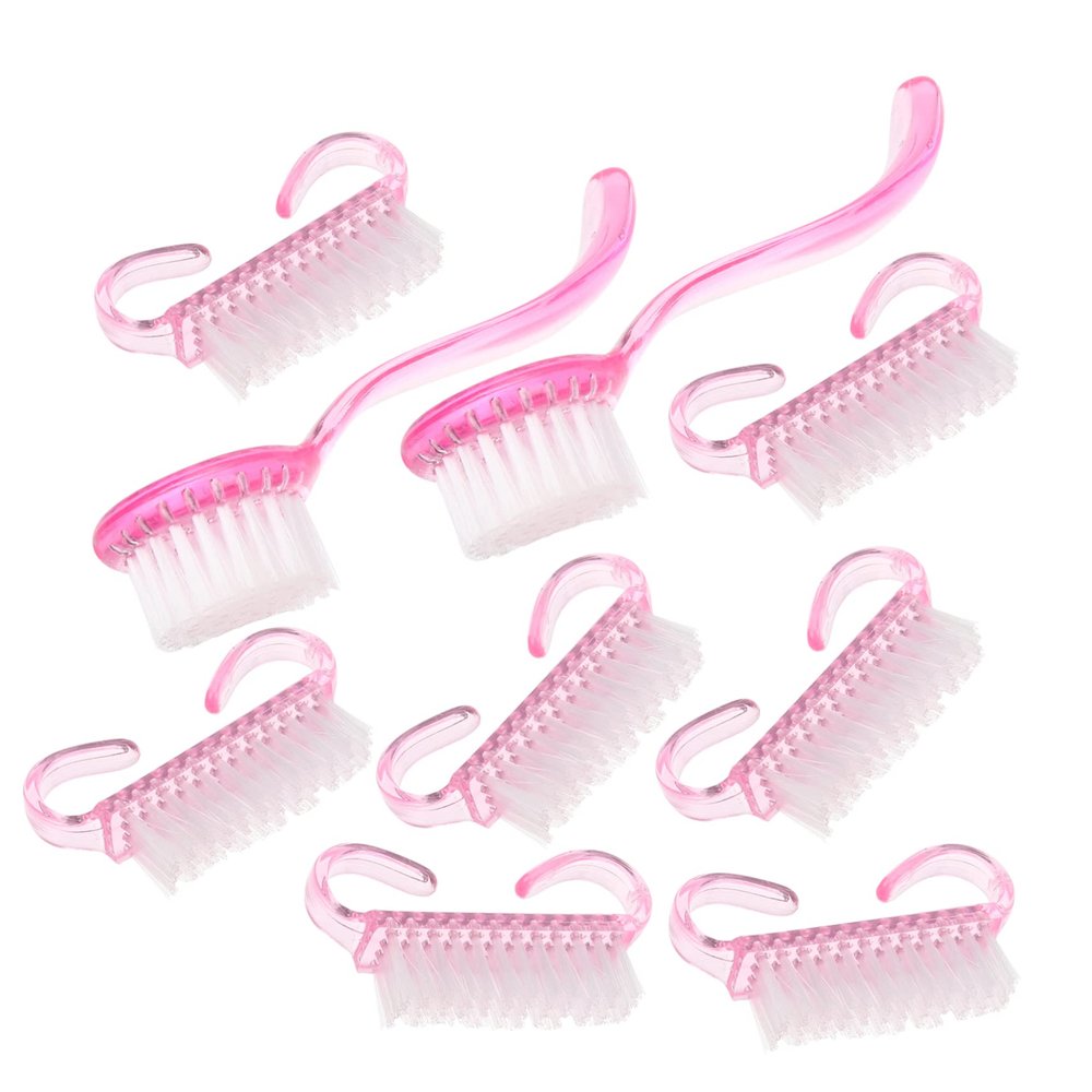 FOMIYES 1set Nail Brush Cleaning Kit Soft Scrubbing Tools for Manicure Pedicure Dust Removal Random Colors Essential Nail Care Accessories