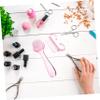 FOMIYES 1set Nail Brush Cleaning Kit Soft Scrubbing Tools for Manicure Pedicure Dust Removal Random Colors Essential Nail Care Accessories view 3