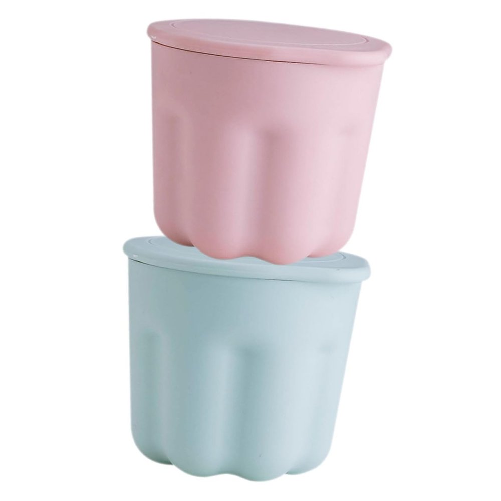 Didiseaon 2sets Makeup Tool Cleaning Box Brush Cleaning Bowl Lid Makeup Brush Washer Bowl Mat Cleaner Eyeshadow Cleaner Beauty Tool