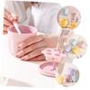 Didiseaon 2sets Makeup Tool Cleaning Box Brush Cleaning Bowl Lid Makeup Brush Washer Bowl Mat Cleaner Eyeshadow Cleaner Beauty Tool view 3