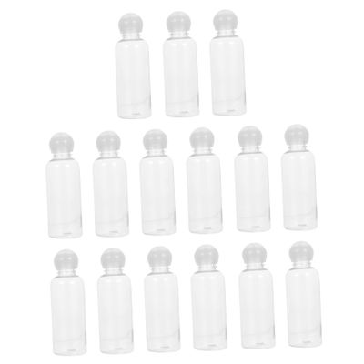 Didiseaon 15pcs Plastic Mushroom Cap Bottles for Toner and Lotion Storage Cosmetic Sub Bottles for Body Lotion and Shampoo Refillable Travel Containers