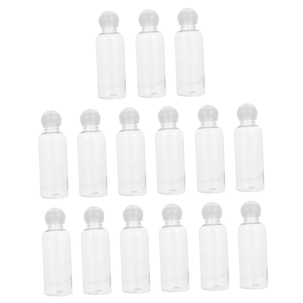 Didiseaon 15pcs Plastic Mushroom Cap Bottles for Toner and Lotion Storage Cosmetic Sub Bottles for Body Lotion and Shampoo Refillable Travel Containers