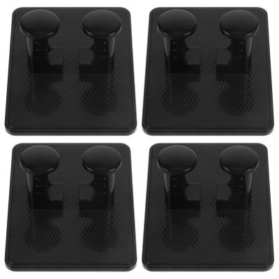 TOVINANNA 4pcs Shaving Stand Holder Bathroom Storage Rack Easy to Install Wall-mounted Organizer for Bathroom Black Design