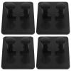 TOVINANNA 4pcs Shaving Stand Holder Bathroom Storage Rack Easy to Install Wall-mounted Organizer for Bathroom Black Design view 1