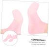 FOMIYES 1set Socks Exfoliating Gloves Moisturizing Foot Care Kit Callus Remover Socks for Rough Skin Hand Treatment Pink view 3