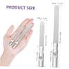 BIUDECO 2pcs Stainless Steel Nail File for Fingertips Toenails Double-Sided Pedicure Tools Leather Case view 3