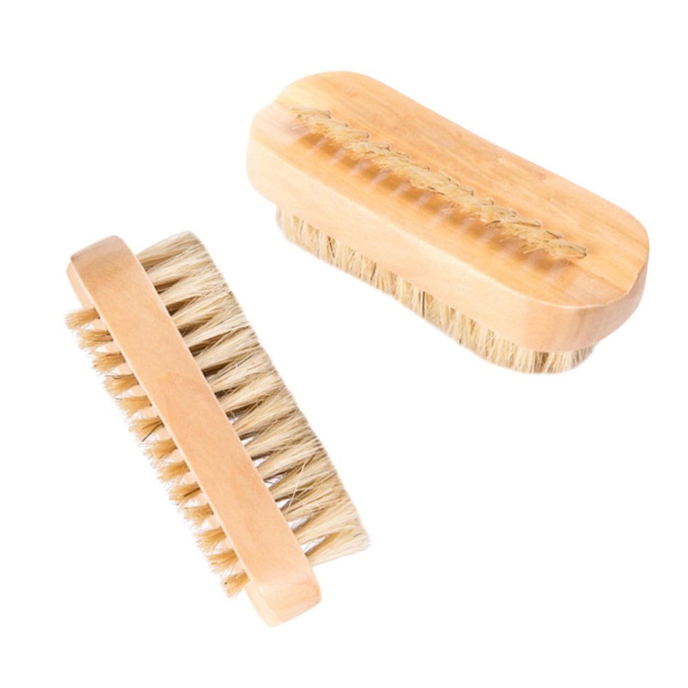 IWOWHERO 5pcs Cleaning Brush Natural Pig Mane Hand Washing Brush for Home Use and Exfoliation