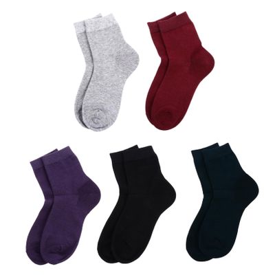 FRCOLOR 5pairs Moisturizing Silicone Socks for Women Gel Socks for Dry Cracked Feet Cracking Foot Care Tool Breathable Mid-Calf Design for Day Comfort Random Color