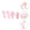 Didiseaon Moisturizing Callus Remover Socks and Gloves Set Pink Foot Care for Dry Cracked Softens and Nourishes Skin Comfortable Fit for Women s view 4