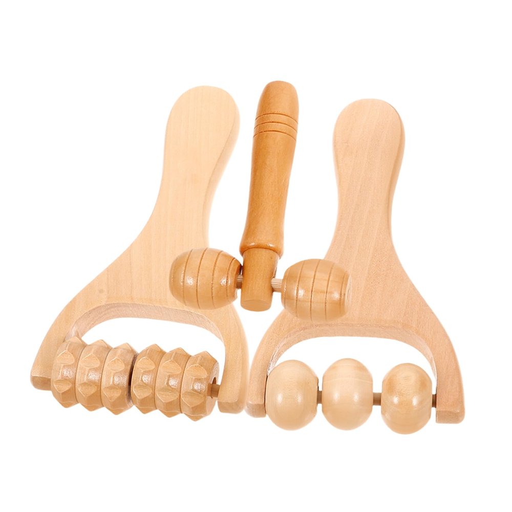 Anneome Hand Massage Tool Wooden Massage Roller for Foot Forearm 3pc Set Relief