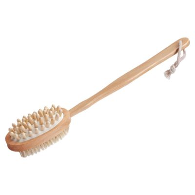 Baluue Long Handle Bath Brush Skin Scrubber for Shower Exfoliating Brush Back Scratcher Lotion Applicator