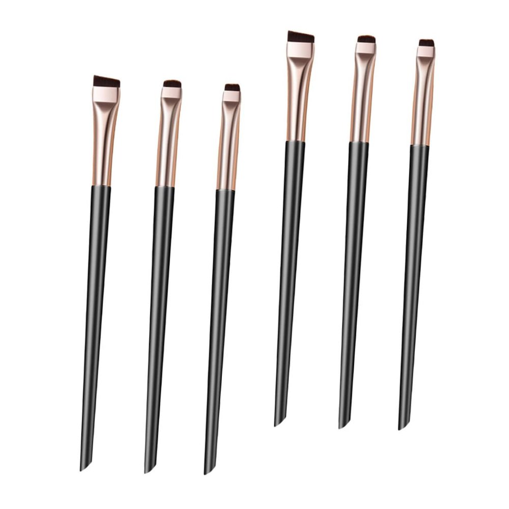 Beatifufu 6pcs Fine Precision Eyeliner Brush Set Makeup Brush Applicators for Women for Eye Makeup Artistry Comfortable Grip Lightweight Design for Personal Use and Gifting