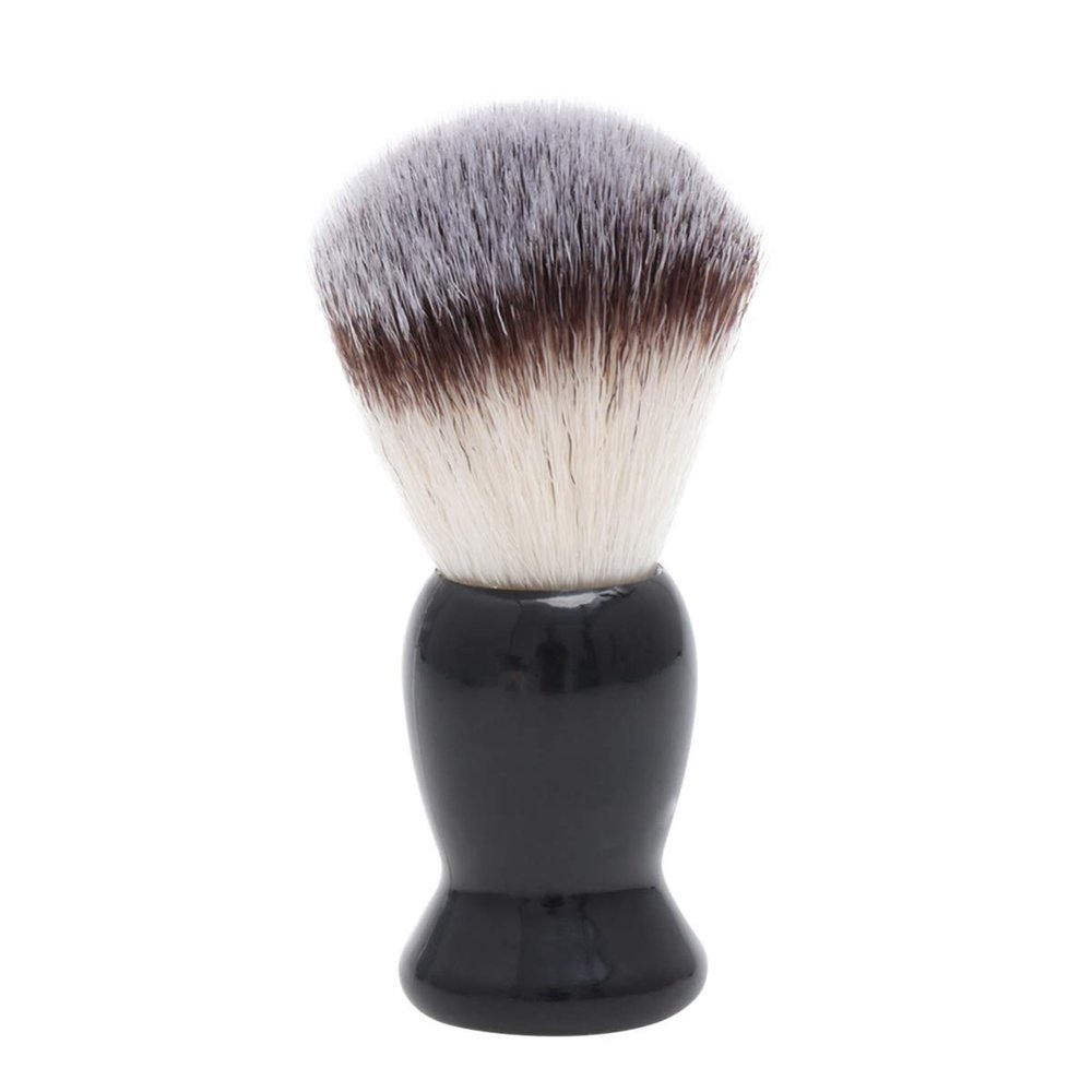 FRCOLOR Beard Shaving Brush for Men Wet Shaving Tool Nylon Hair Non-skid Handle Easy Cleaning for Goatee Whiskers and Beard Styles
