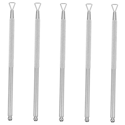 Didiseaon 5pcs Nail Art Cuticle Trimmer Nail Dead Skin Pusher Scratch off Tool Manicure Kit Portable Size